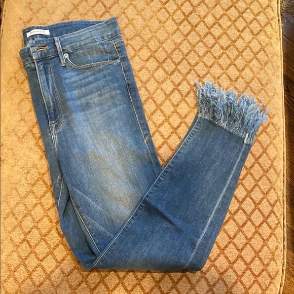 Denim - Good American Fringe skinny jeans.